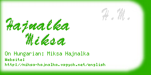 hajnalka miksa business card